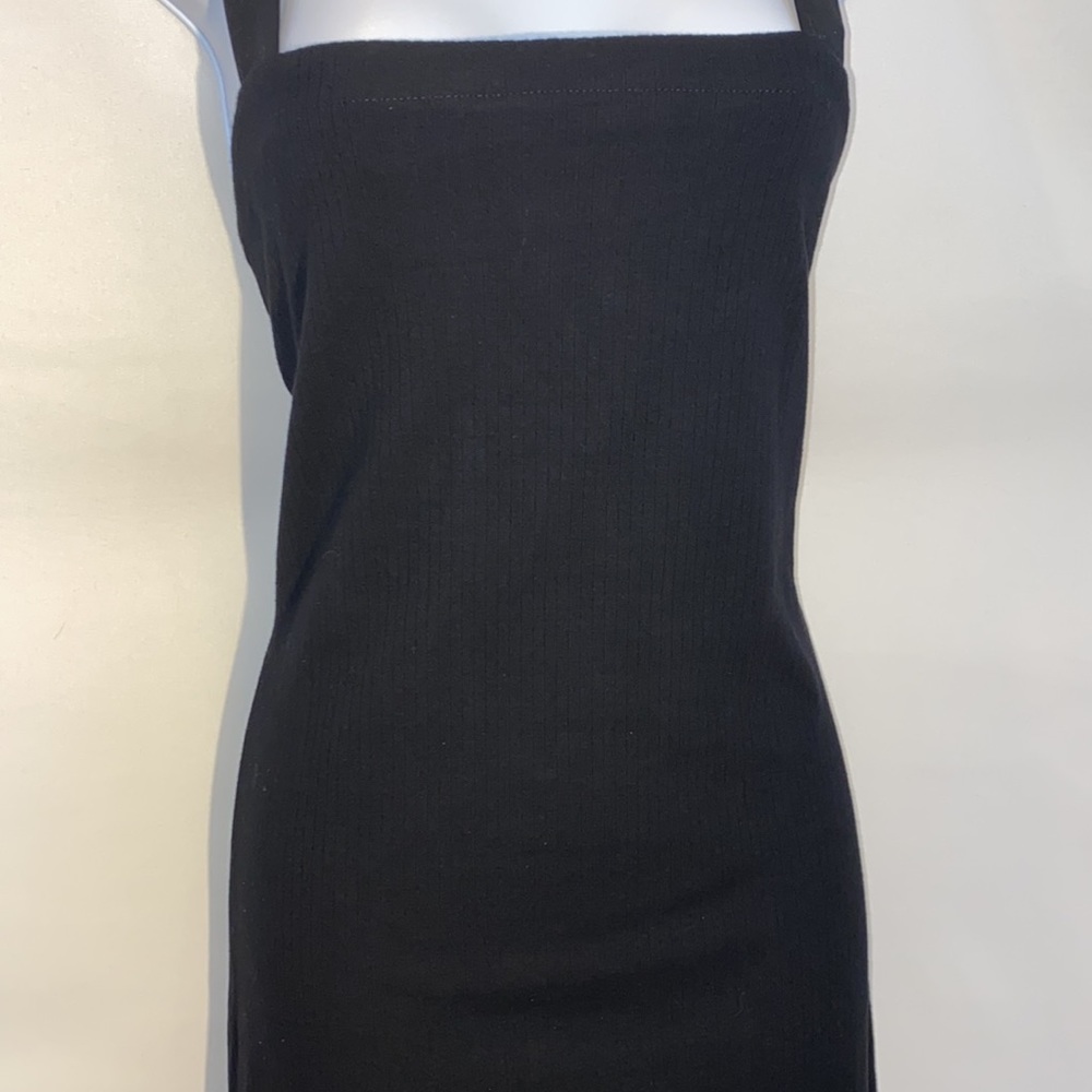 Anthro Porridge Seamed Cross Back Midi Dress in Black size M NWT - Picture 7 of 17